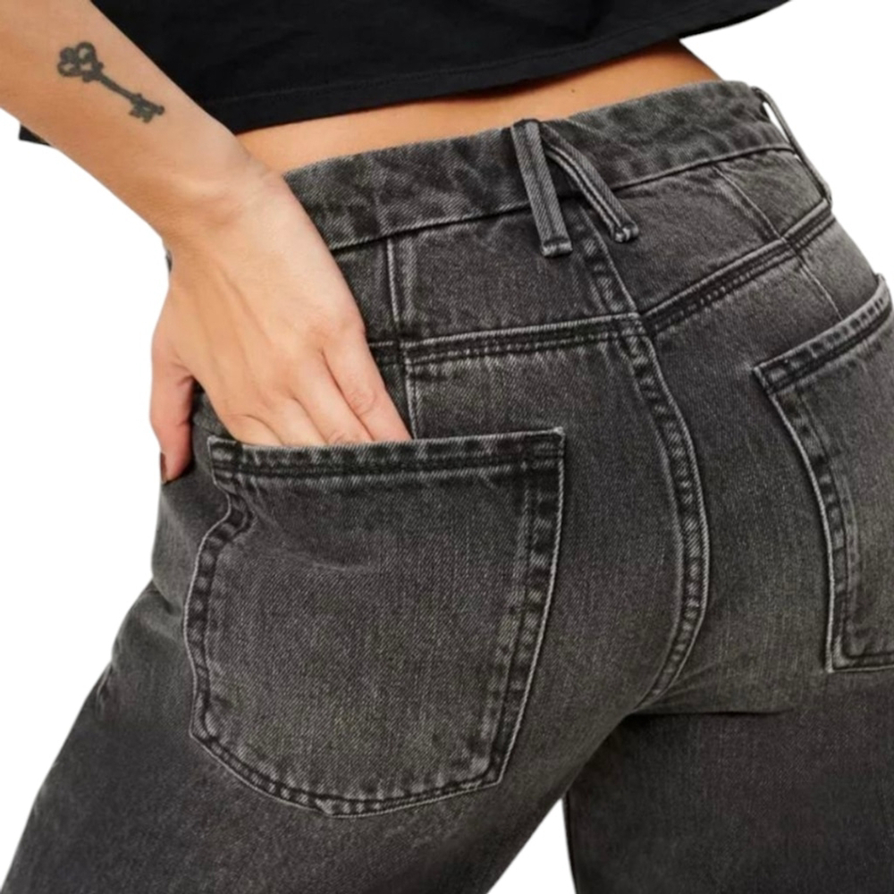 Good American Good ‘90s Jeans Relaxed Fit Vintage Black Denim Women’s Sz 6 / 28 - Picture 15 of 15